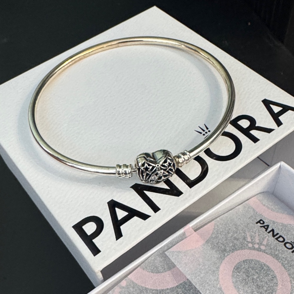 Pandora Silver Bracelet with Heart Charm
